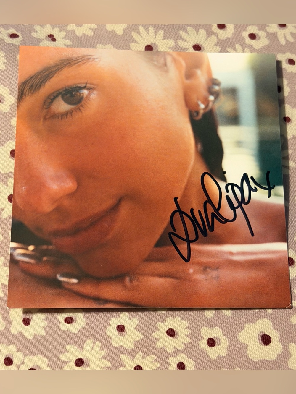 Dua lipa signed art card